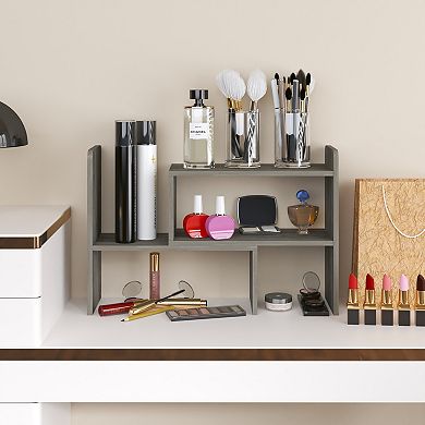 Furinno Adjustable Crossable Free Combination Desk Organizer Office Shelf with Open Storage