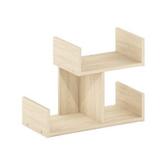 Furinno Mountain-Shaped Desk Organizer Office Shelf with Open Storage for Bedroom Kitchen