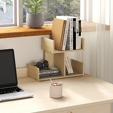 Furinno Mountain-Shaped Desk Organizer Office Shelf with Open Storage for Bedroom Kitchen