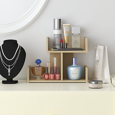 Furinno Mountain-Shaped Desk Organizer Office Shelf with Open Storage for Bedroom Kitchen