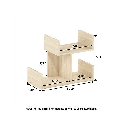 Furinno Mountain-Shaped Desk Organizer Office Shelf with Open Storage for Bedroom Kitchen
