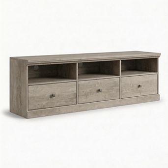 Mid-Century TV Stand with Storage Drawer & Open Shelves, Wood Entertainment Center for Living Room