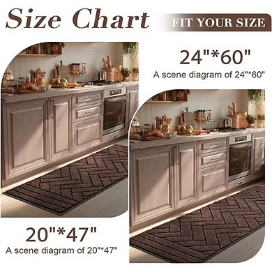 Non Slip Washable Kitchen Runner Rug Stain Resistant Thick Floor Mat