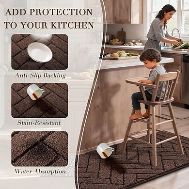 Non Slip Washable Kitchen Runner Rug Stain Resistant Thick Floor Mat