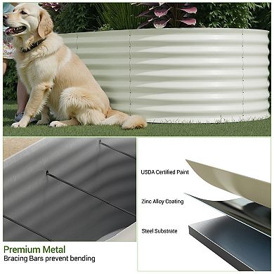 Rust-Resistant Galvanized Raised Garden Bed, Metal Planter Box, Easy Assembly