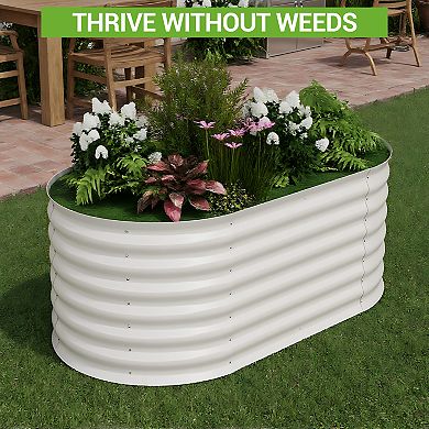 Rust-Resistant Galvanized Raised Garden Bed, Metal Planter Box, Easy Assembly