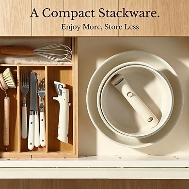 MOEPLSY19-Piece Nonstick Cookware Set Detachable Handle Induction