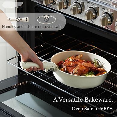 MOEPLSY19-Piece Nonstick Cookware Set Detachable Handle Induction