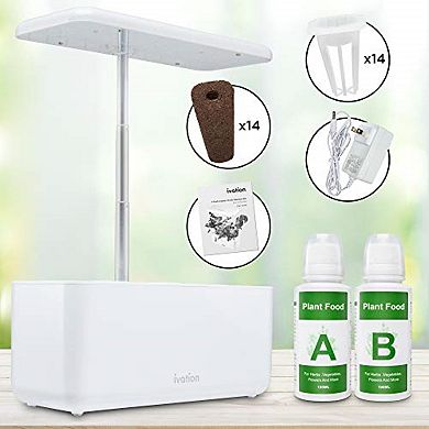 Ivation Smart Hydroponic Garden Indoor Growing System with LED & Water Circulation