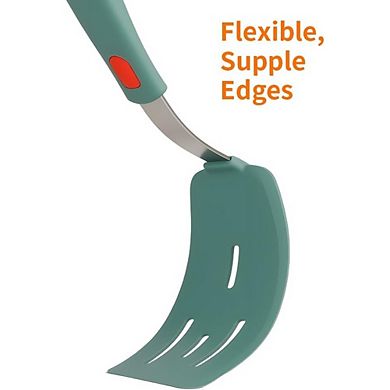 3-Piece Silicone Spatula Turner Set, Heat-Resistant, Stainless Steel Core