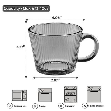 Vintage Glass Tea Cups With Handle— Mother's Day Gift