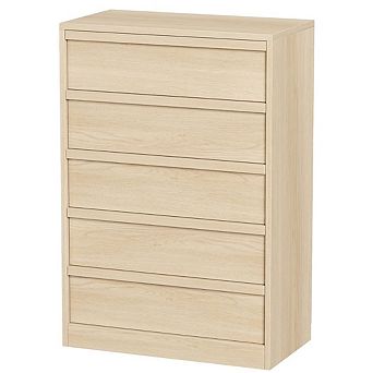 5 Drawer Dresser for Bedroom, Wooden Closet Chest Storage for Living Room, Hallway, Entryway