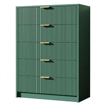 Fluted 5 Drawers Dresser for Bedroom 31. 5 in Wide Modern Chest