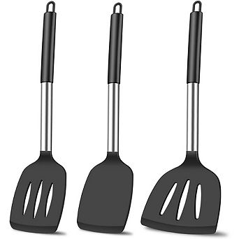 3 pc Silicone Spatula Set, Heat-Resistant, Nonstick Cooking Utensils