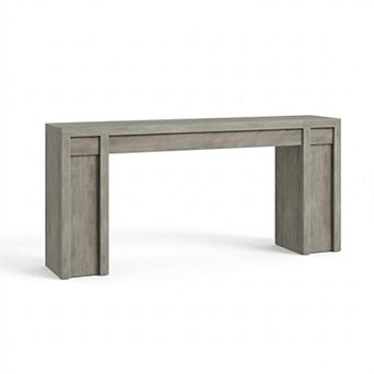 Farmhouse Console Table with Thick Top, Wooden Sofa Table Behind Couch for Entryway Living Room