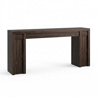 Farmhouse Console Table with Thick Top, Wooden Sofa Table Behind Couch for Entryway Living Room