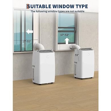 Portable Air Conditioners 14,000 BTU, Air Conditioner Portable With 24H Timer