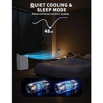Portable Air Conditioners 14,000 BTU, Air Conditioner Portable With 24H Timer