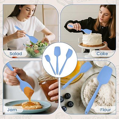 3-Piece Silicone Spatula Set Heat-Resistant, Nonstick with Ergonomic Handle