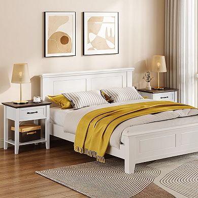 Nightstand, End Table with Drawer, Side Table for Living Room, Bedside Table for Bedroom, 1PCS