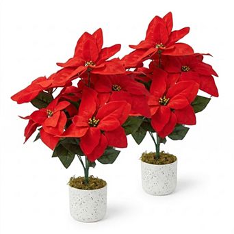 Artificial Flowers 2pcs, Faux Flowers Bouquet, for Home, Porch, Garden, Indoor Outdoor