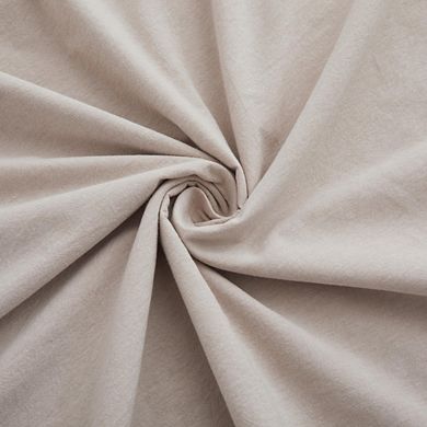 Light Linen Grey 100% Washed Cotton Duvet Cover Queen, Linen-Like Soft Bedding Set