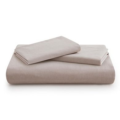 Light Linen Grey 100% Washed Cotton Duvet Cover Queen, Linen-Like Soft Bedding Set