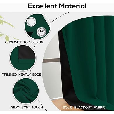 Blackout Curtains, Thermal Grommet Window Panels, Full Light Blocking