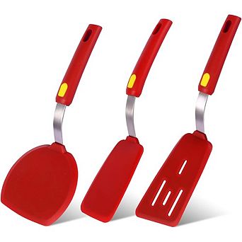 3 pc Silicone Spatula Turner Set, Heat-Resistant, Flexible Nonstick