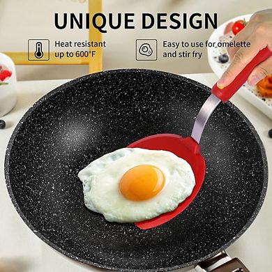3-Piece Silicone Spatula Turner Set, Heat-Resistant, Flexible Nonstick