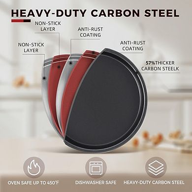 19-Piece Nonstick Bakeware Set, Carbon Steel, Cake, Loaf, Muffin & Cookie Pans