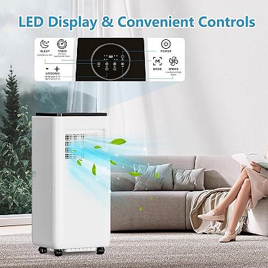 8000 BTU Portable Air Conditioner, Dehumidifier & Fan, Cools up to 350 Sq.Ft