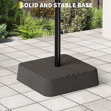 15FT Double-Sided Rectangular Patio Umbrella with Base