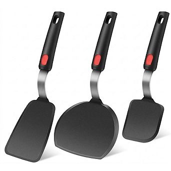3 pc Silicone Spatula Turner Set, Heat-Resistant, Flexible
