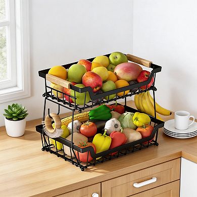Splendid Frame 2 Tier Countertop Fruit Basket