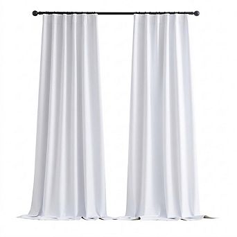 Linen Blackout Curtains, Thermal Insulated Back Tab Room Darkening Panels