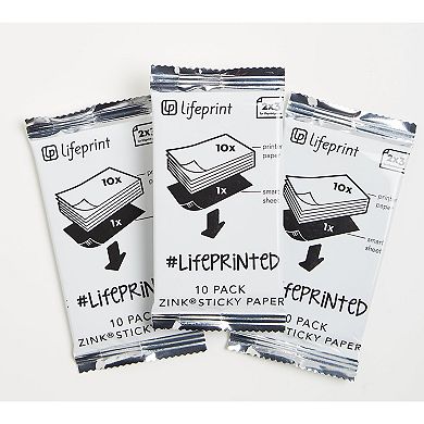 Lifeprint 30 Pack 2x3 Zero Ink Sticky Backed Film for AR Photo and Video Printer