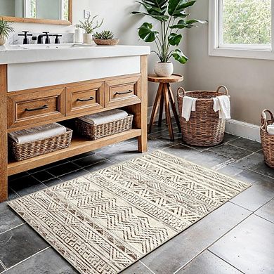 Moroccan Washable Entryway Runner Rug Non Slip Low Pile Floor Mat
