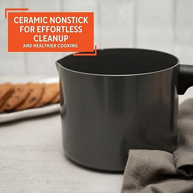 Ceramic Nonstick Milk Pot PFAS-Free, Multipurpose, Aluminum