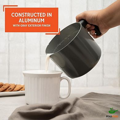 Ceramic Nonstick Milk Pot PFAS-Free, Multipurpose, Aluminum
