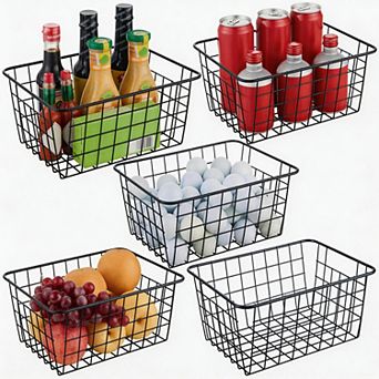 Splendid Frame Wire Kitchen Storage Basket 5 Packs