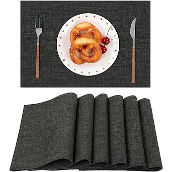 Cotton Linen Placemats Thickened Heat-Resistant Non-Slip Washable Set of 4