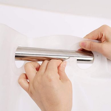 No Hook Waterproof PEVA Shower Curtain or Liner Hotel Grade Set
