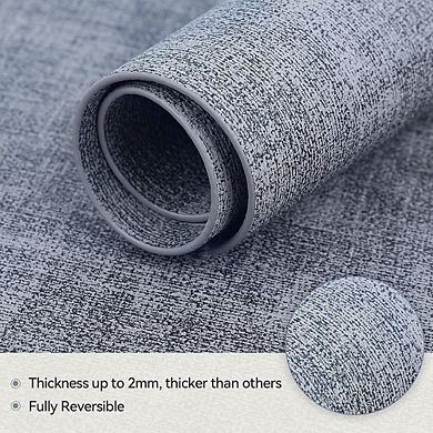 Round Faux Leather Placemats Set of 4, Heat-Resistant Wipeable Table Mats