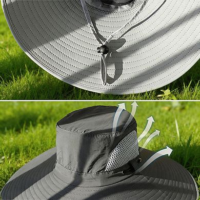 Kaelin Home Wide Brim Sun Hats UPF50+ Waterproof Breathable Bucket Hat