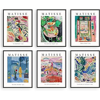 Aesthetic Matisse Abstract Wall Art Poster Set Contemporary Decor