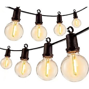 Outdoor Globe String Lights, Waterproof 13 Bulbs Warm White Patio Lights
