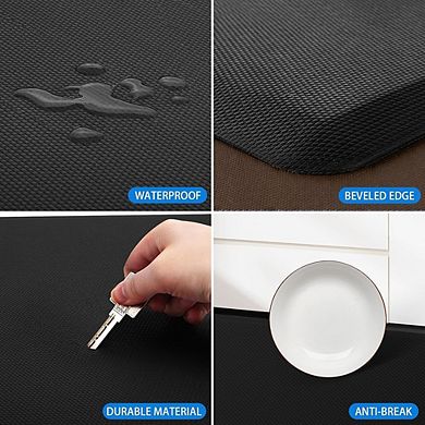 Cushioned Anti Fatigue Kitchen Mat Non Slip Stain Resistant Comfort Rug