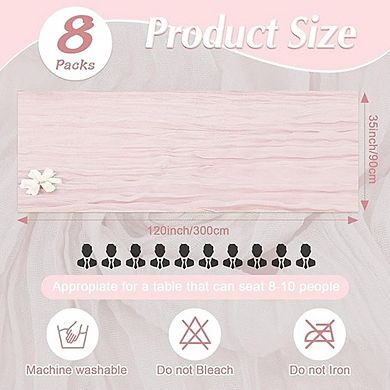 Soft Gauze Cheesecloth Table Runner, Decorative for Weddings & Parties