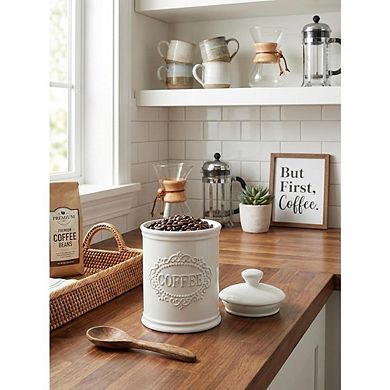 Ceramic Kitchen Canister Set with Airtight Lids, Coffee Sugar Storage Jars